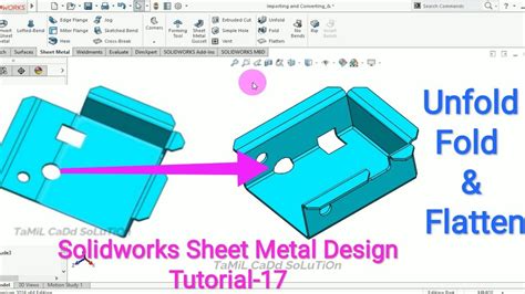 solidworks unfold sheet metal drawing|solidworks unfold tool instructions.